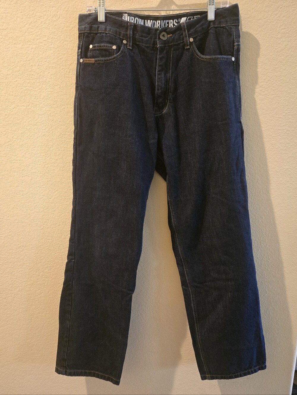 Iron Workers Bilt Men 34 Blue Kevlar Reinforced Motorcycle Riding Jeans Denim
